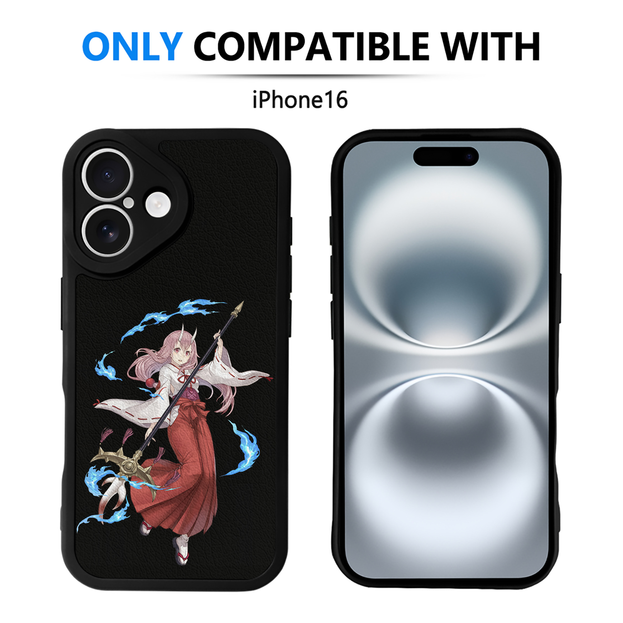 （画像用） 転スラ Regarding Reincarnated to Slime 【iPhone 16シリーズ対応】シリコンスマホケース（レザー調） 材質：シリコン
